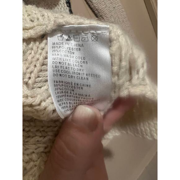 PAPER CRANE Hooded Stripe Sweater Size Small - Picture 5 of 5